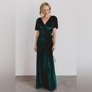 Baltic Born | Meghan Velvet Wrap Maxi Dress | Large